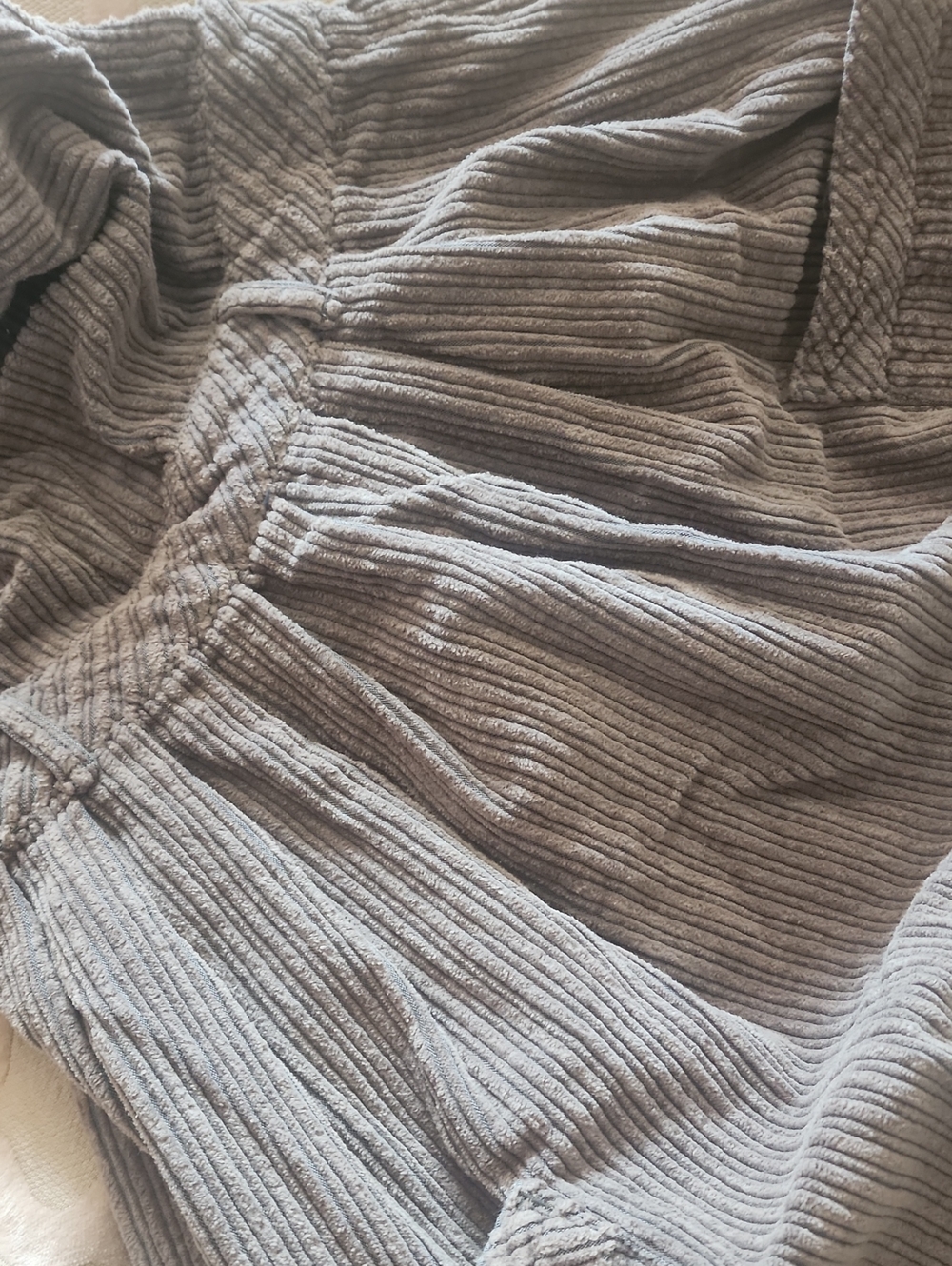 Free People Backless The Other Side Midi Dress in Gray Corduroy - Picture 8 of 8